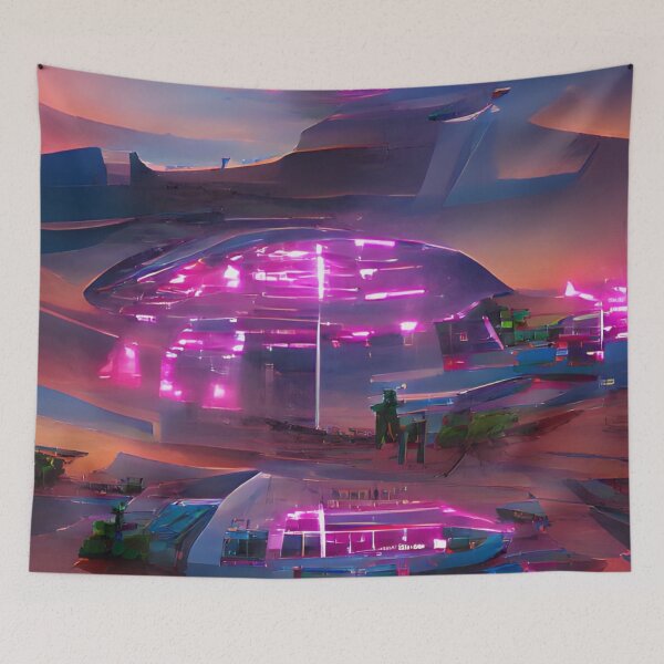 Item preview, Ufo Station | Artificial Inteligence Generated Art designed and sold by AllAboutAI.
