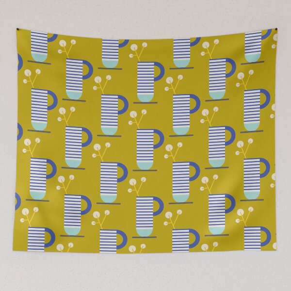 Item preview, Striped Vase with blue handle designed and sold by AnnaPedren.