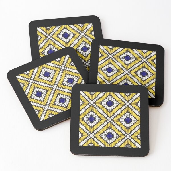 Item preview, Traditional Beads for Africa, African beadwork, Yellow,blue diamonds Classic  designed and sold by barbiesikeld.