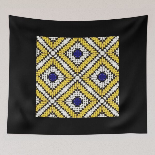 Item preview, Traditional Beads for Africa, African beadwork, Yellow,blue diamonds Classic  designed and sold by barbiesikeld.