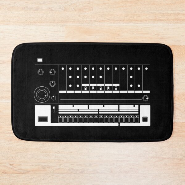 Artikelvorschau, Vintage Drum Machine Minimale weiße Linien Classic entworfen und verkauft von keatnybolho.
