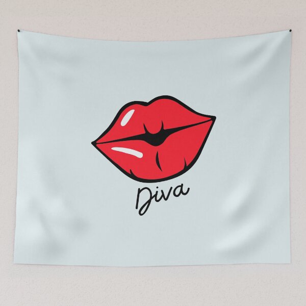 Item preview, Diva Red Lipstick Kiss - Cute designed and sold by Dip-Art.