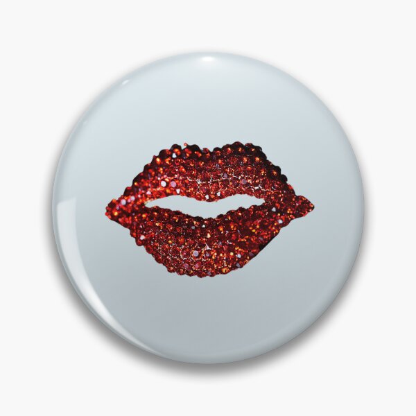 Item preview, Diva Red Glitter Lips Lipstick Kiss - Cute designed and sold by Dip-Art.