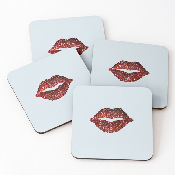 Item preview, Diva Red Glitter Lips Lipstick Kiss - Cute designed and sold by Dip-Art.