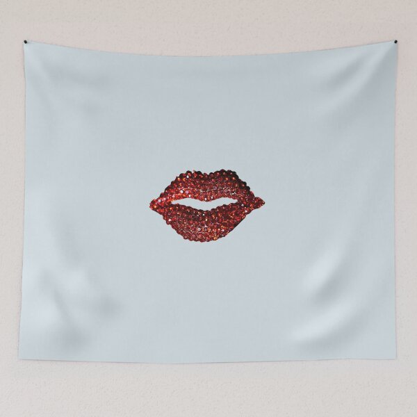 Item preview, Diva Red Glitter Lips Lipstick Kiss - Cute designed and sold by Dip-Art.