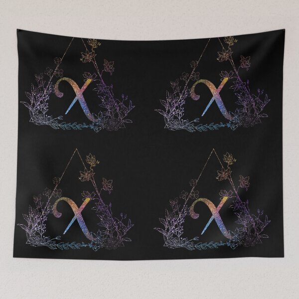 Item preview, Cute Floral Monogram X | Monogram X designed and sold by ModernStyleBoho.
