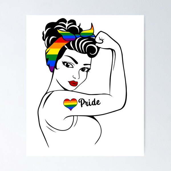 Item preview, LGBT Girl Power Heart LGBT Flag LGBT Pride Month Gay Pride designed and sold by JohnTaylor2020.