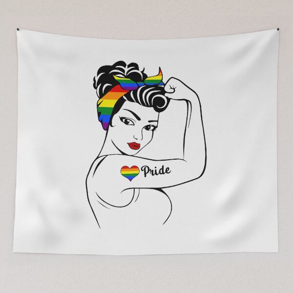 Item preview, LGBT Girl Power Heart LGBT Flag LGBT Pride Month Gay Pride designed and sold by JohnTaylor2020.