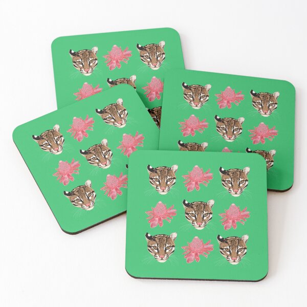 Item preview, Ocelots and proteas designed and sold by CLBArtDesign.