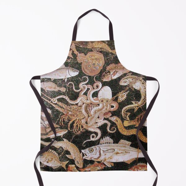 Item preview, POMPEII COLLECTION / ANTIQUE OCEAN - SEA LIFE SCENE,OCTOPUS AND FISHES designed and sold by BulganLumini.