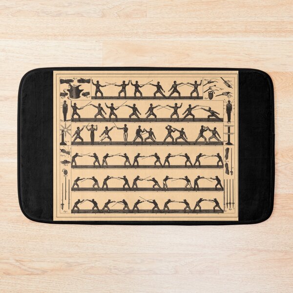 Item preview, Vintage Fencing Swordsmanship Diagram (1907) Classic  designed and sold by keatnybolho.