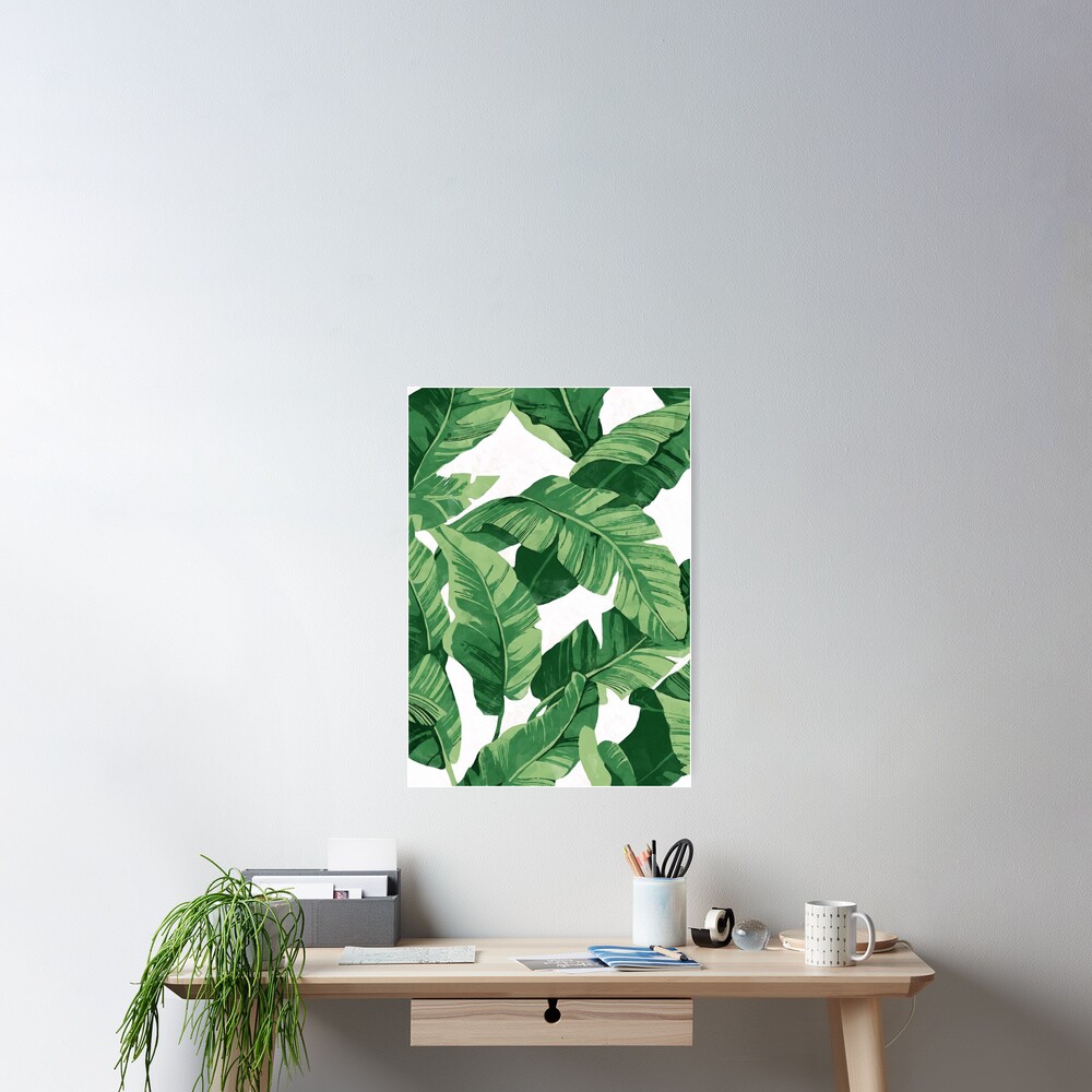 Tropical banana leaves II Poster
