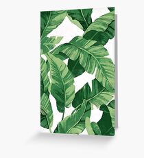 Tropical banana leaves II Greeting Card