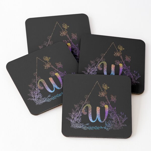 Item preview, Cute Floral Monogram W | Monogram W designed and sold by ModernStyleBoho.