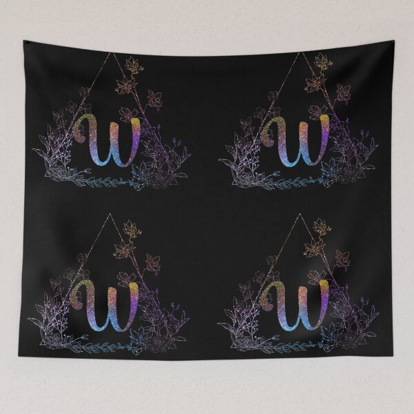 Item preview, Cute Floral Monogram W | Monogram W designed and sold by ModernStyleBoho.