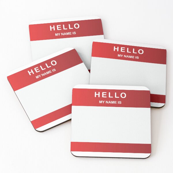 Item preview, Hello My Name Is sticker Red designed and sold by DeliveryGeorge.