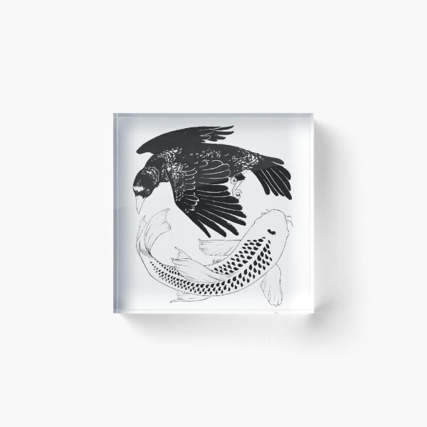 A Bird May Love a Fish Acrylic Block