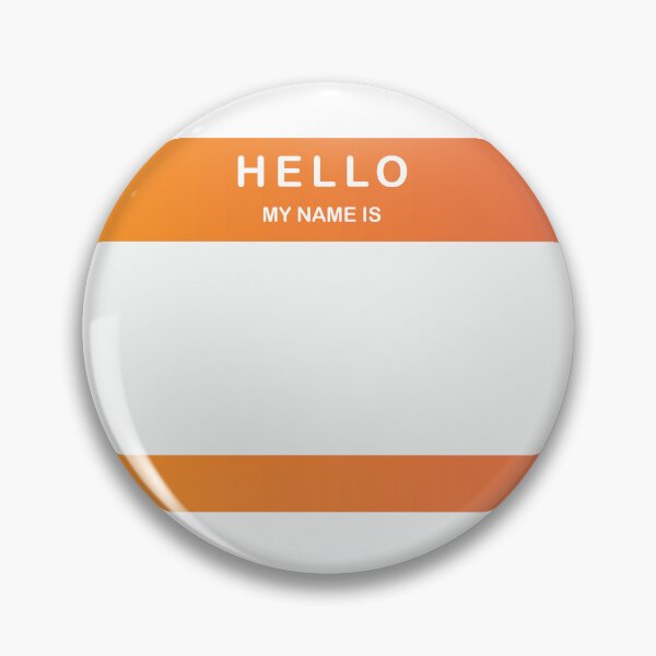 Item preview, Hello My Name Is Sticker Orange designed and sold by DeliveryGeorge.