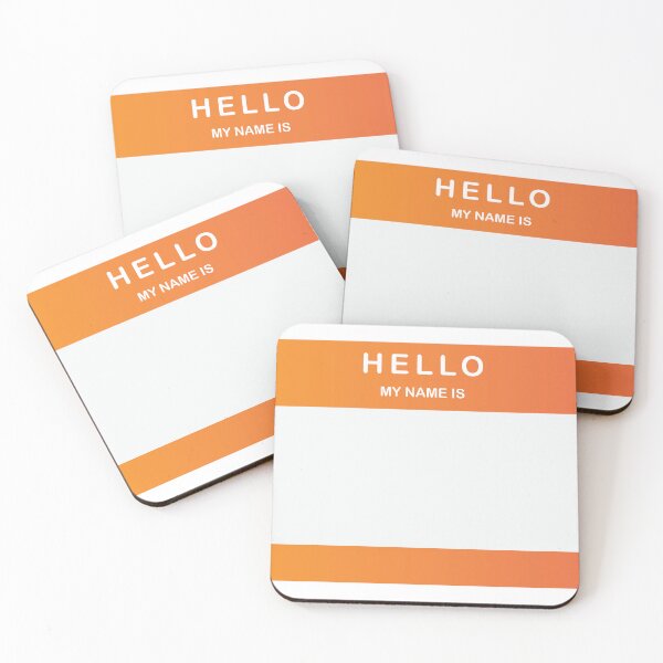 Item preview, Hello My Name Is Sticker Orange designed and sold by DeliveryGeorge.