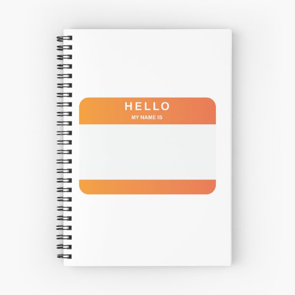 Item preview, Hello My Name Is Sticker Orange designed and sold by DeliveryGeorge.