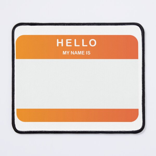 Item preview, Hello My Name Is Sticker Orange designed and sold by DeliveryGeorge.