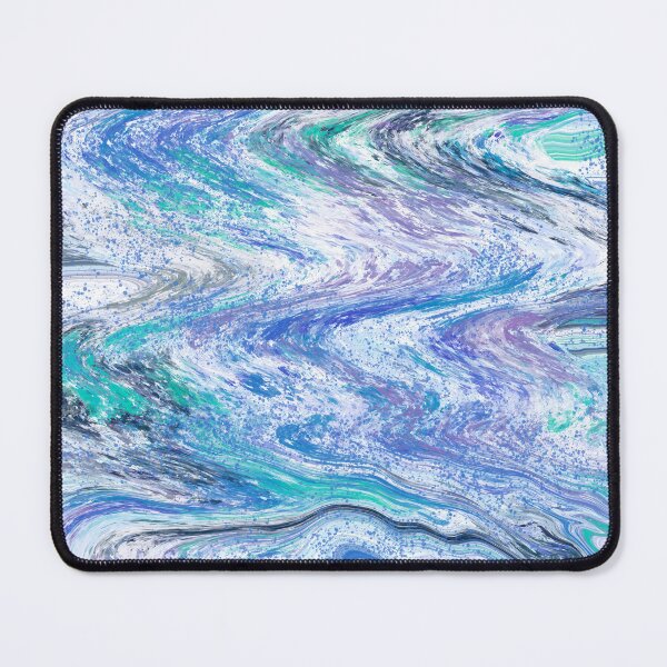 Item preview, Lilac, aqua and blue ocean waves abstract pattern designed and sold by Diane Hunter Art.