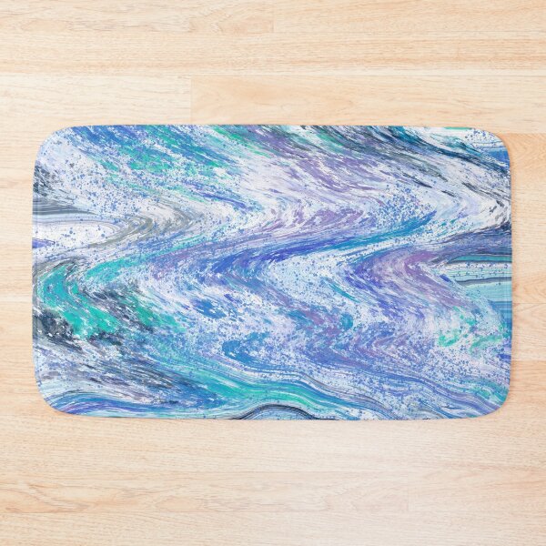 Item preview, Lilac, aqua and blue ocean waves abstract pattern  designed and sold by Diane Hunter Art.