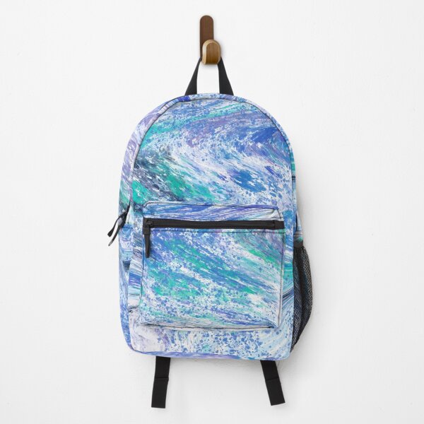 Item preview, Lilac, aqua and blue ocean waves abstract pattern  designed and sold by Diane Hunter Art.