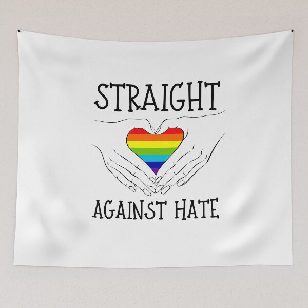 Item preview, Straight Against Hate (Pride LGBTQ Gift) designed and sold by i-longmanshop.