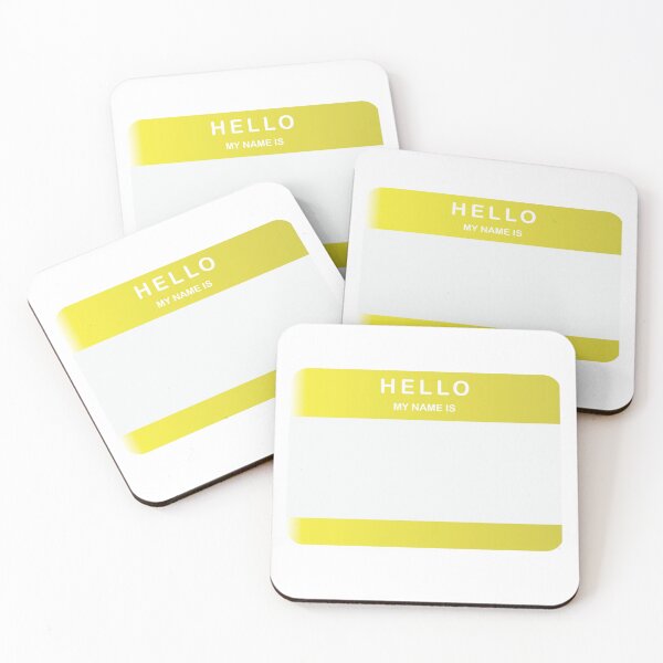 Item preview, Hello My Name Is Sticker Yellow designed and sold by DeliveryGeorge.