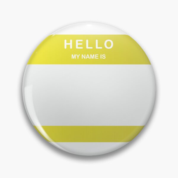 Item preview, Hello My Name Is Sticker Yellow designed and sold by DeliveryGeorge.