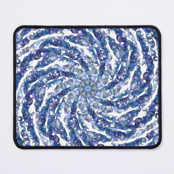Item preview, Blue spiral bubbles abstract pattern designed and sold by Diane Hunter Art.