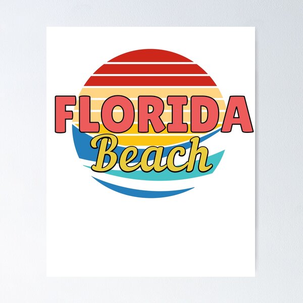 Item preview, Florida Beach Retro Wave Summer Volleyball designed and sold by DadJokeDescript.