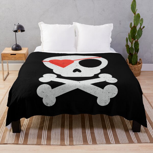 Item preview, skull heart valentines day pirate flag White designed and sold by hopeandblissh.