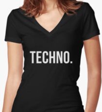 Techno Women's Fitted V-Neck T-Shirt
