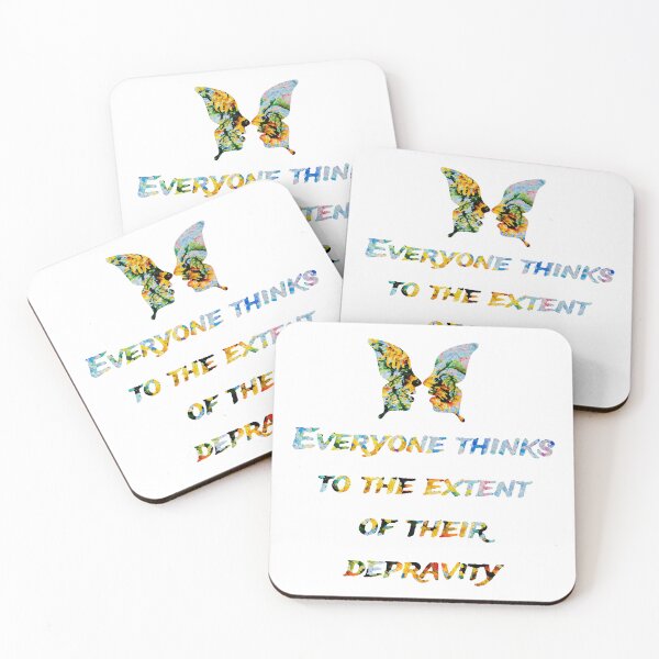 Item preview, Everyone thinks to the extent of their depravity., words with pattern by Marina Daniluka designed and sold by MariDaniArt.