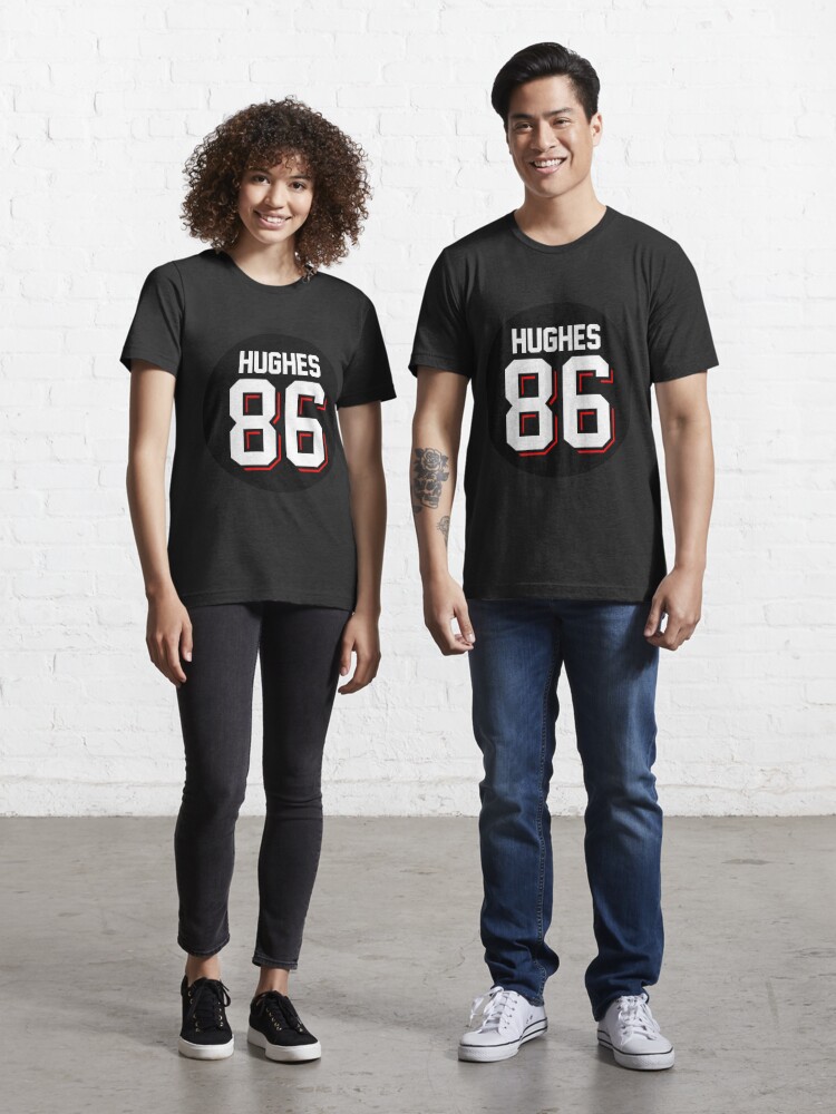 NHL Men's New Jersey Devils Jack Hughes #86 Black Player T-Shirt