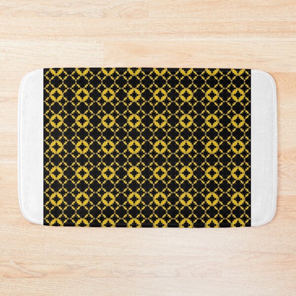 Item preview, The Black floral mandala design in gold seamless pattern designed and sold by MyMemoriesArts.