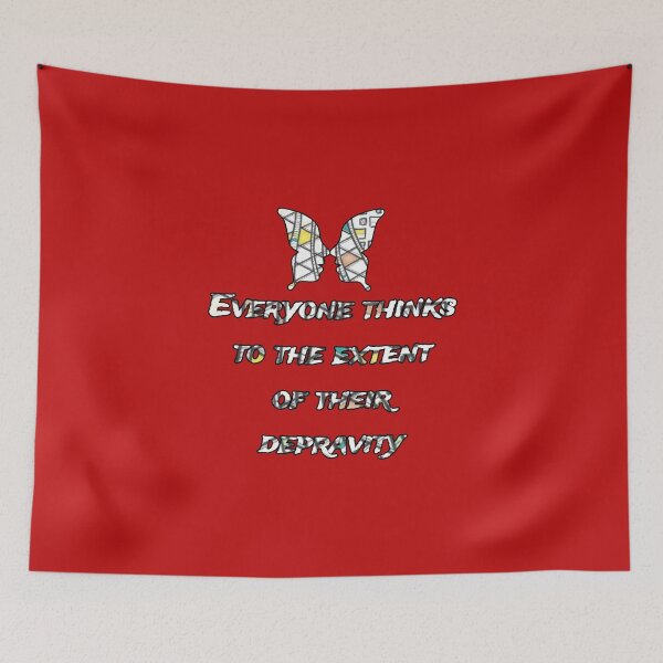 Item preview, Everyone thinks to the extent of their depravity., words with pattern by Marina Daniluka designed and sold by MariDaniArt.