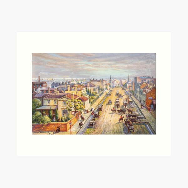 Item preview, Colins Street, Melbourne 1960's designed and sold by SperringArt.