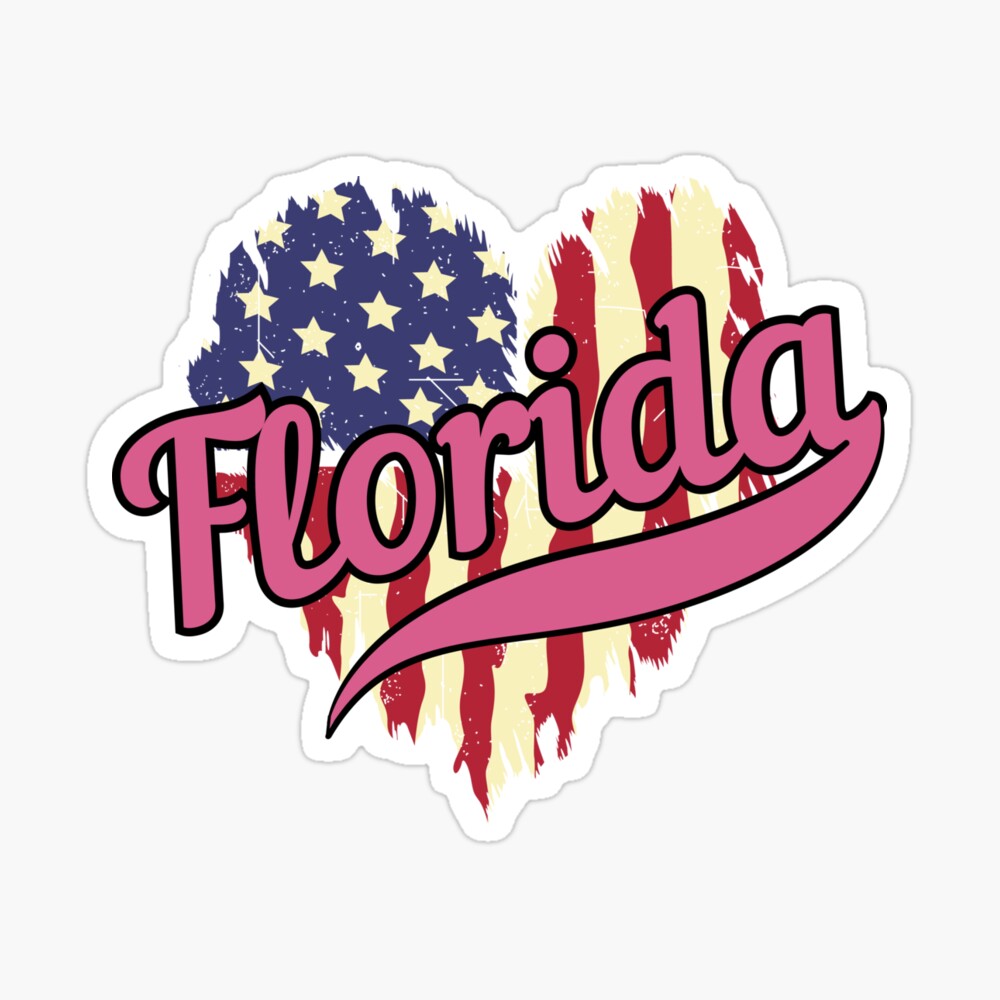 Florida Country Girl Hearts American Flag Pink Vintage Poster for Sale by  DadJokeDescript | Redbubble