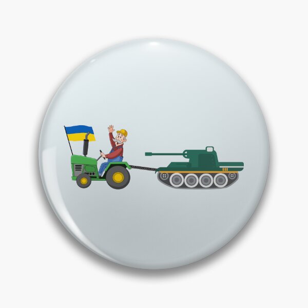 Item preview, Ukrainian Farmer Tractor Steals Russian Tank Funny Meme designed and sold by Dip-Art.