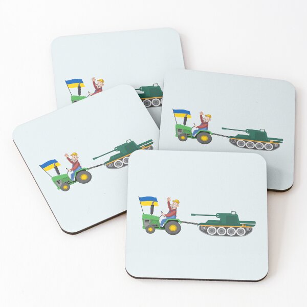 Item preview, Ukrainian Farmer Tractor Steals Russian Tank Funny Meme designed and sold by Dip-Art.
