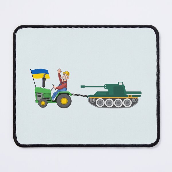 Item preview, Ukrainian Farmer Tractor Steals Russian Tank Funny Meme designed and sold by Dip-Art.