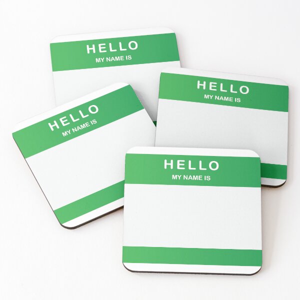 Item preview, Hello My Name Is Sticker Green designed and sold by DeliveryGeorge.