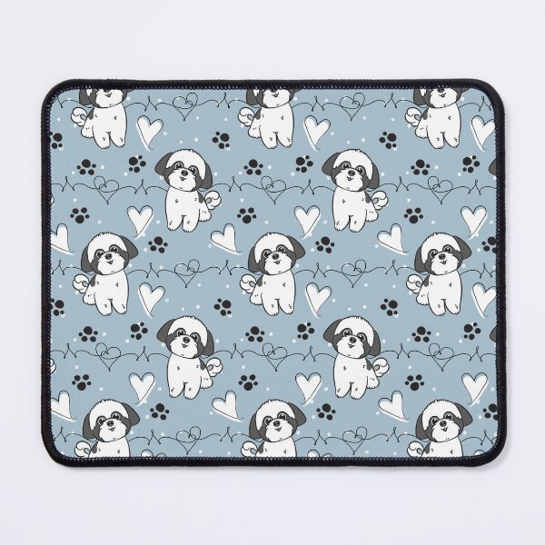 Item preview, LOVE Black and White Shih Tzu designed and sold by Lulupainting.