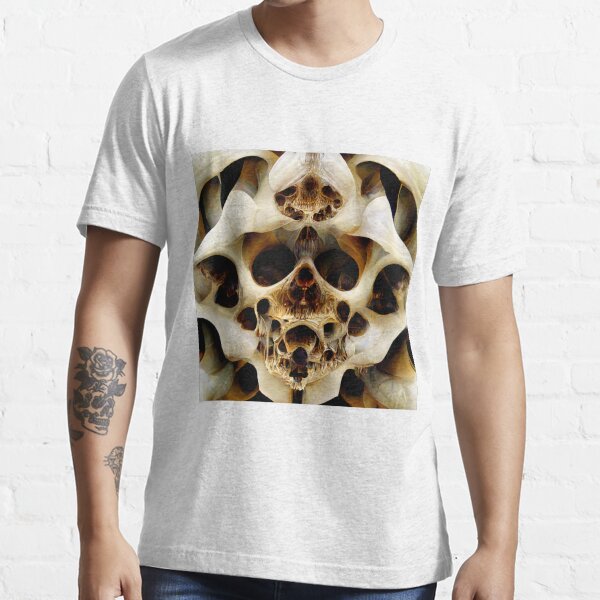 Skull Fractal #1 | Bones | Aesthetic Design | Pattern | Psychedelic Essential T-Shirt