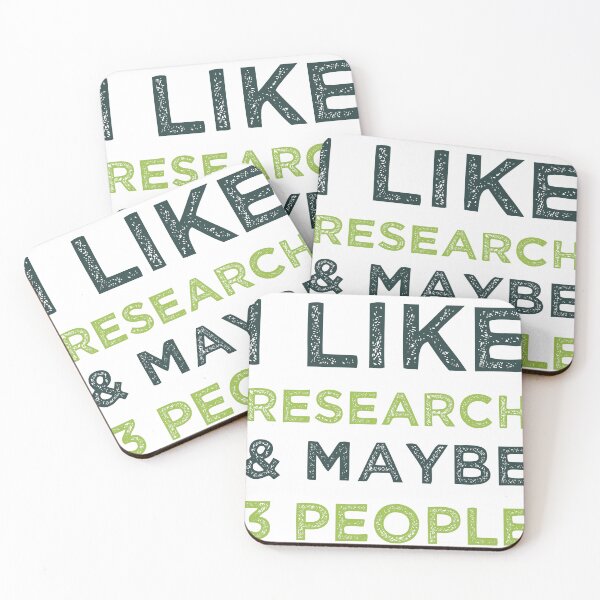 Item preview,  I Like Research And Maybe 3 People  designed and sold by medbdj.