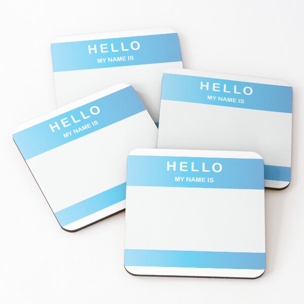 Item preview, Hello My Name Is Sticker Blue designed and sold by DeliveryGeorge.