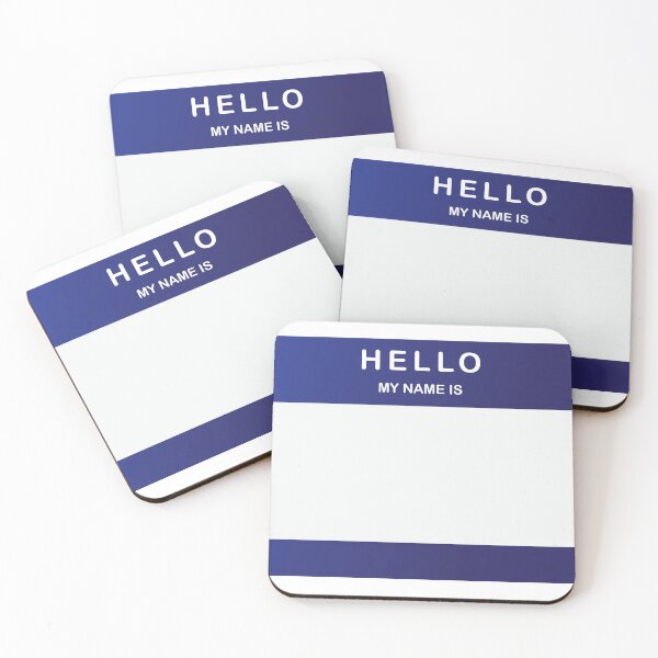 Item preview, Hello My Name Is Sticker Dark Blue designed and sold by DeliveryGeorge.